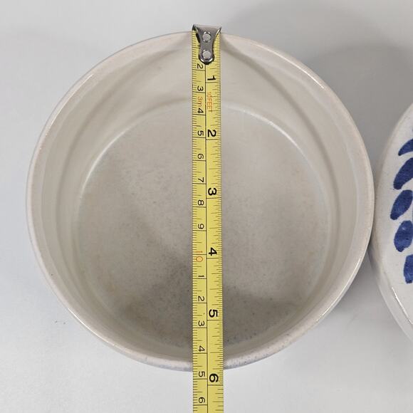 Vintage Amnion Triana Salt Glaze Stoneware Floral Print Butter Crock W Lid - Picture 5 of 8